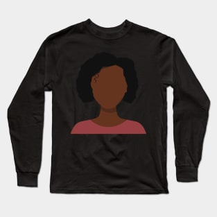 Big Curly Afro Natural Hair Black Woman Long Sleeve T-Shirt